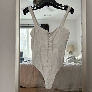 Free People Patterned Bodysuit